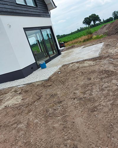 Aanleg van tuin bij nieuwbouw in Berkel-Enschot