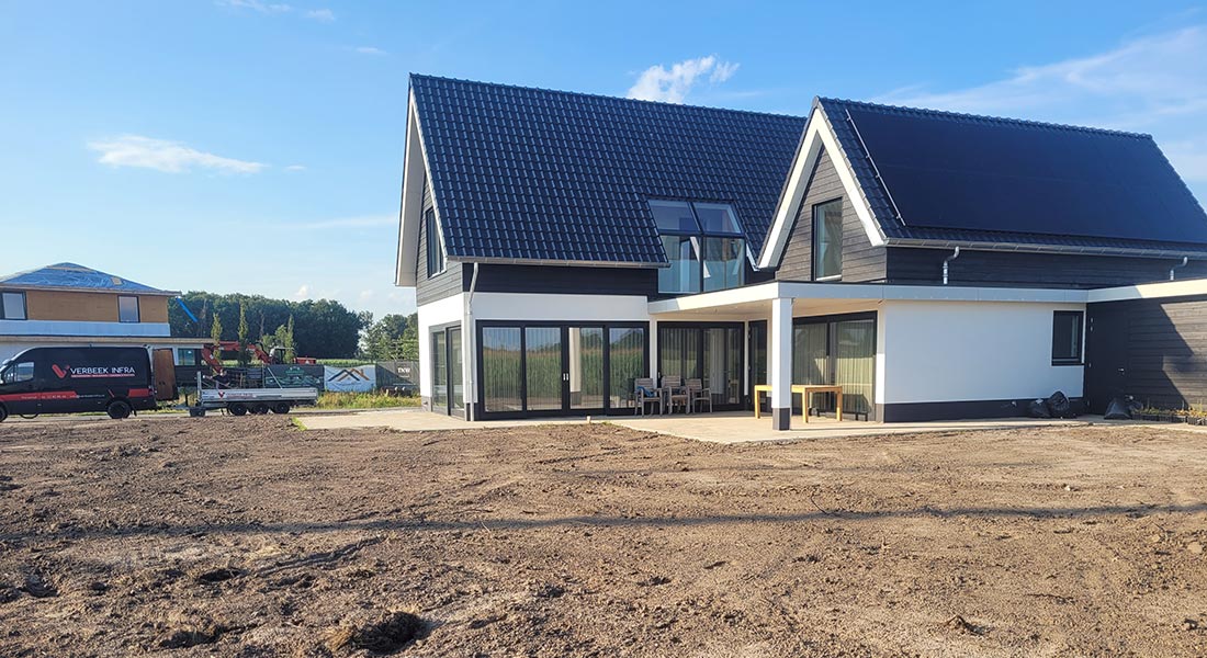 Aanleg van tuin bij nieuwbouw in Berkel-Enschot