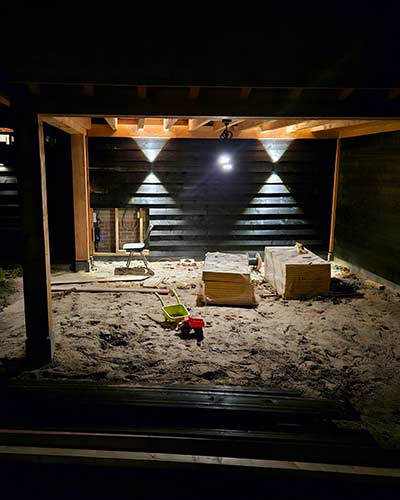 Plaatsen van overkapping in Oirschot